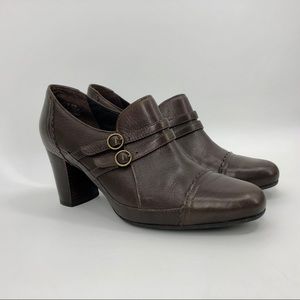 Clarks Brown Leather Heels